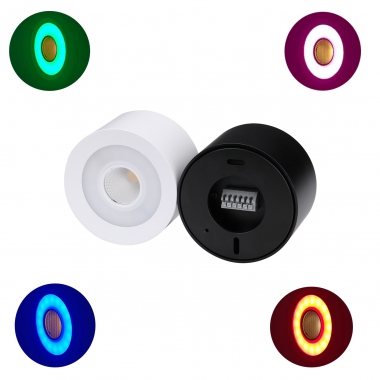 Surface Mount 24V DC Smart RGB+CCT LED Downlight for Dali Loxone KNX Zigbee Casambi Automation Lighting